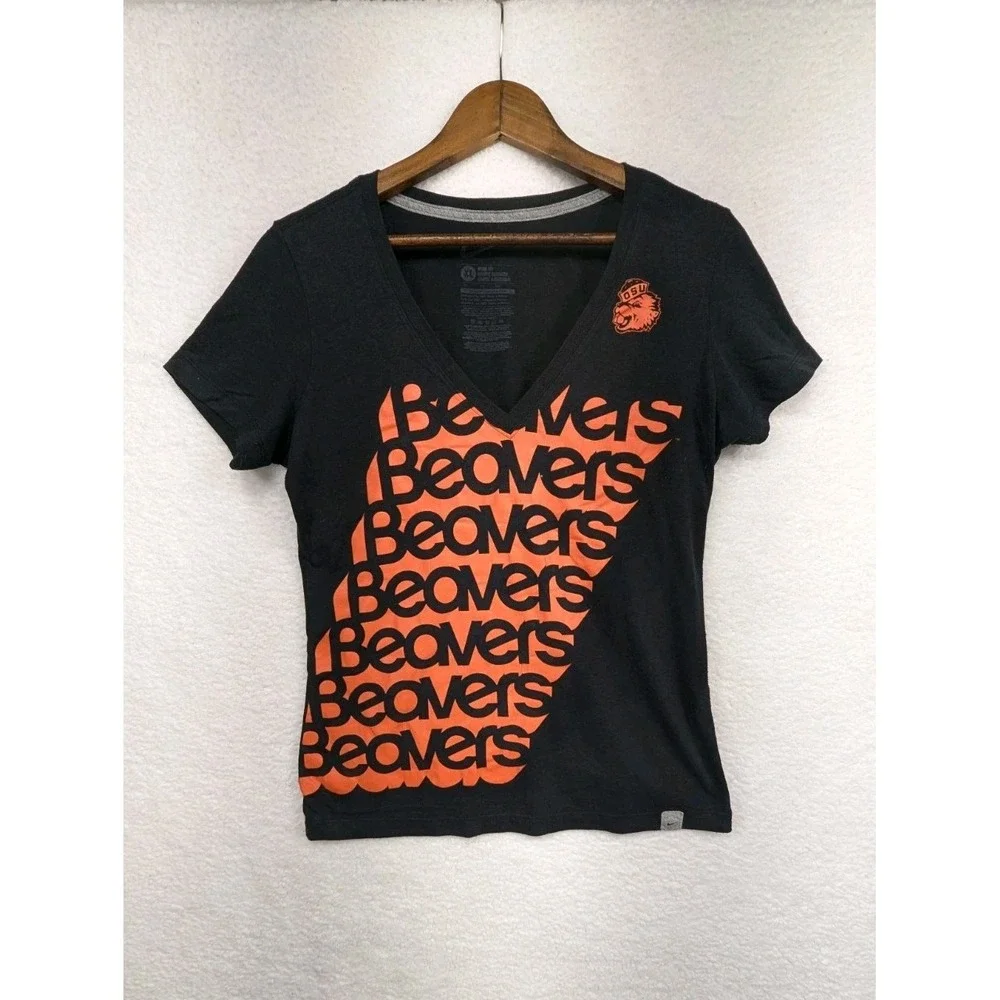 Oregon State OSU Beavers Nike Women's‎ Black V-Neck T-shirt XL